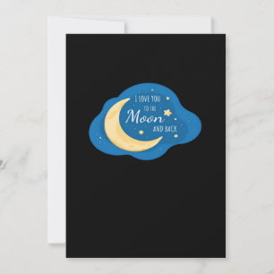 Cartes Pour Fêtes Annuelles Je t'aime jusqu'à la lune et retour Moderne Esthét
