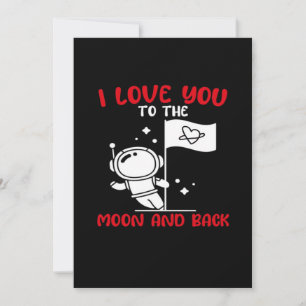 Cartes Pour Fêtes Annuelles Je t'aime jusqu'à la lune et retour Valetine ludiq