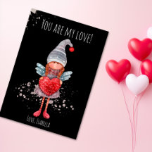 Je T'Aime Lady Gnome Avec Red Heart Pun Valentine