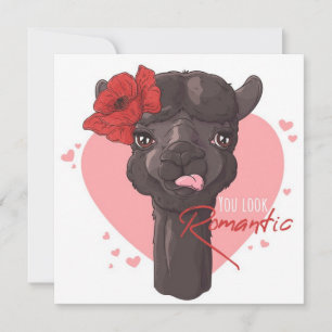 Cartes Pour Fêtes Annuelles Je t'aime lama