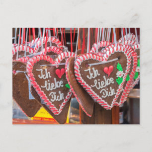 Cartes Pour Fêtes Annuelles Je T'Aime Les Coeurs En Pain D'Épice À La Fête