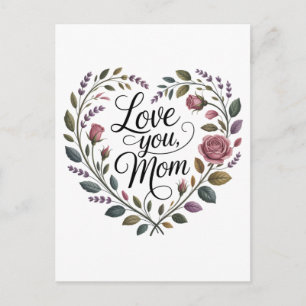 Cartes Pour Fêtes Annuelles Je t'aime, maman