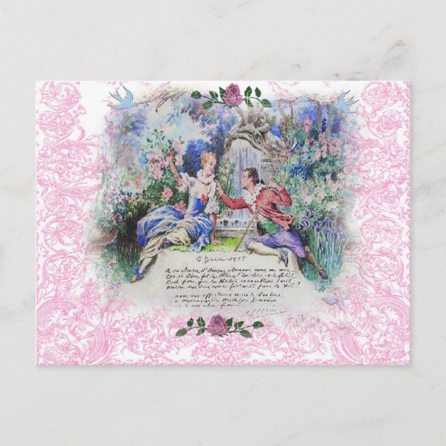 Cartes Pour Fêtes Annuelles Je Taime Marie Antoinette Valentine (Devant)