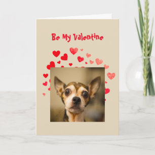 Cartes Pour Fêtes Annuelles Je t'aime mignonne Chihuahua Chien Valentine