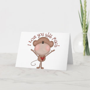 Cartes Pour Fêtes Annuelles Je t'aime MONKEY
