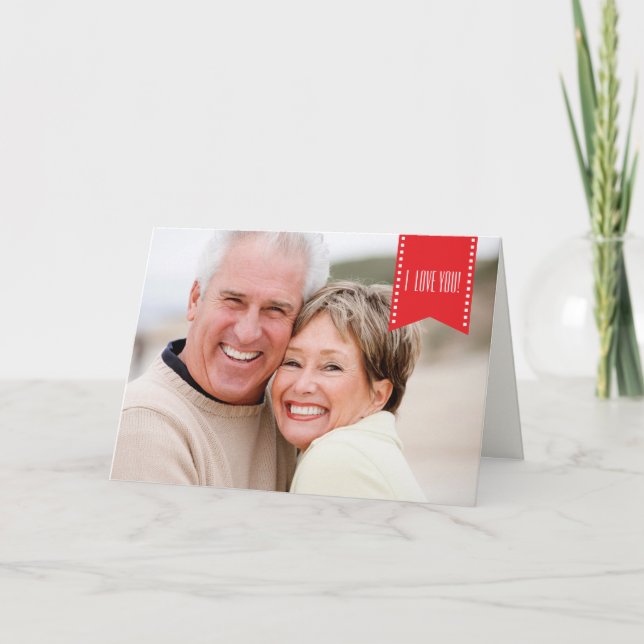 Cartes Pour Fêtes Annuelles Je T'Aime. Photo personnalisée de la Saint Valenti (Devant)