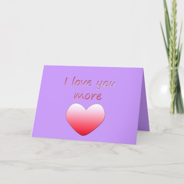 Cartes Pour Fêtes Annuelles Je t'aime plus (Devant)