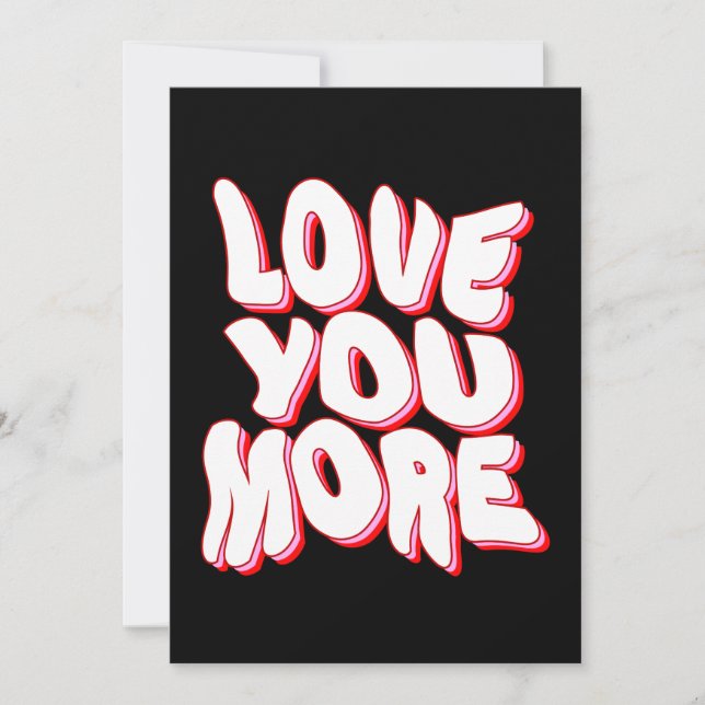 CARTES POUR FÊTES ANNUELLES JE T'AIME PLUS (Devant)