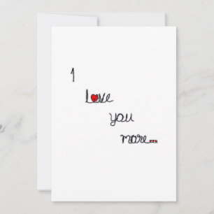 Cartes Pour Fêtes Annuelles Je t'aime plus avec un design romantique à coeurs 
