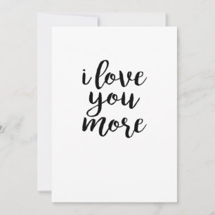Cartes Pour Fêtes Annuelles Je t'aime plus design d'amour élégant