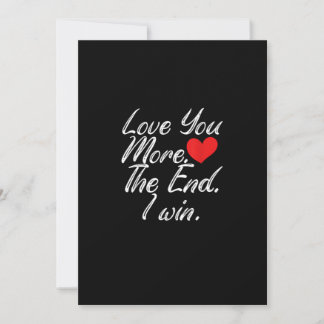 Cartes Pour Fêtes Annuelles Je t'aime plus je gagne drôle de style couple Sain