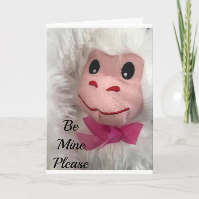 CARTES POUR FÊTES ANNUELLES JE T'AIME "PLUS QUE BANANES" VALENTINE (Devant)