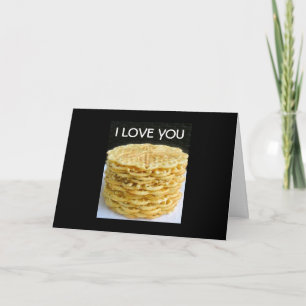 CARTES POUR FÊTES ANNUELLES JE T'AIME "PLUS QUE DES PIZZELLES"
