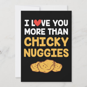 Cartes Pour Fêtes Annuelles Je T'Aime Plus Que Les Nuggies De Poulet Valentine