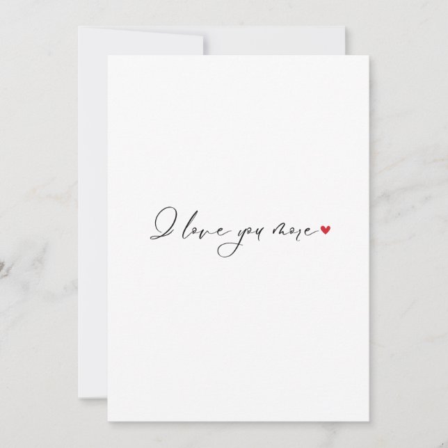 Cartes Pour Fêtes Annuelles Je t'aime plus romantique expression cursive simpl (Devant)
