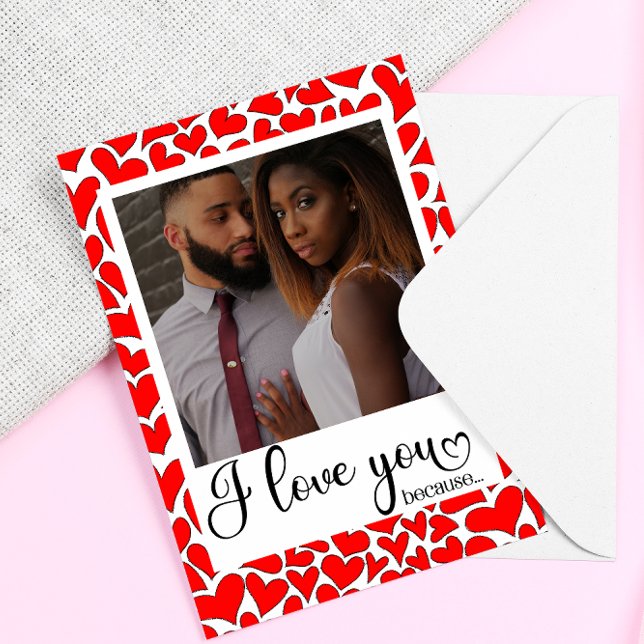 Cartes Pour Fêtes Annuelles Je t'aime pour la fête des Valentines Photo (Créateur téléchargé)