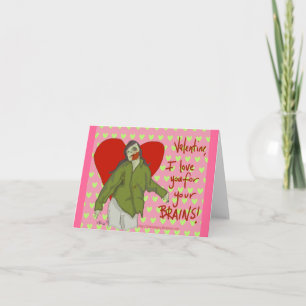 Cartes Pour Fêtes Annuelles Je t'aime pour vos CERVEAUX