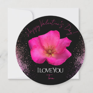 Cartes Pour Fêtes Annuelles Je t'aime - Rose - Saint-Valentin Personnalisé Ten