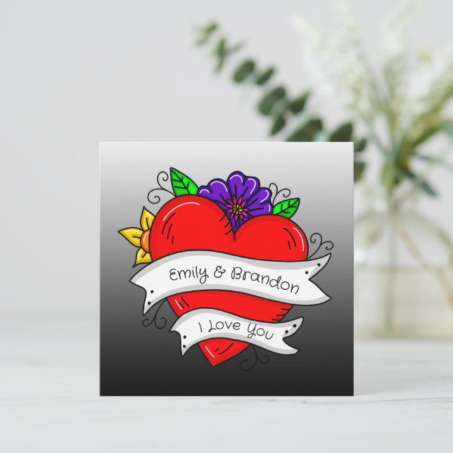 Cartes Pour Fêtes Annuelles Je t'aime | Saint-Valentin ou Anniversaire de mari (Debout devant)