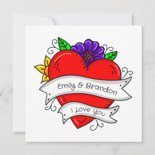 Cartes Pour Fêtes Annuelles Je t'aime   Saint-Valentin ou Annviersary