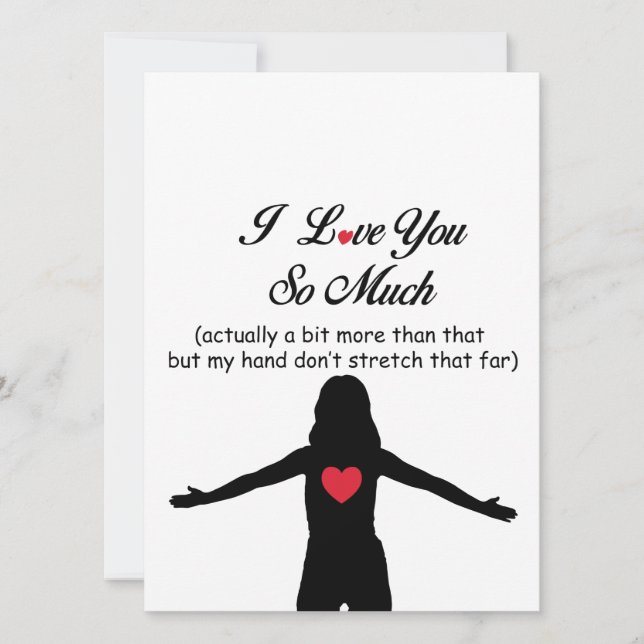 Cartes Pour Fêtes Annuelles Je T'Aime Tant (Devant)