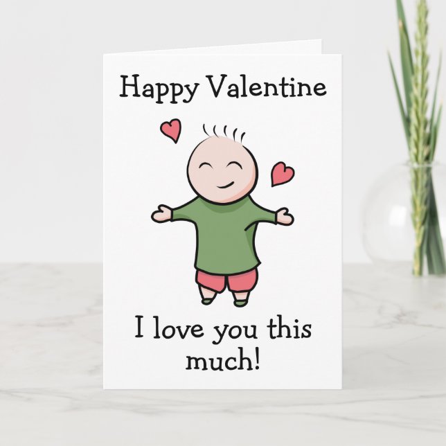 Cartes Pour Fêtes Annuelles Je T'Aime Tellement Valentin (Devant)