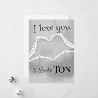 Cartes Pour Fêtes Annuelles Je T'Aime Un SkeleTON