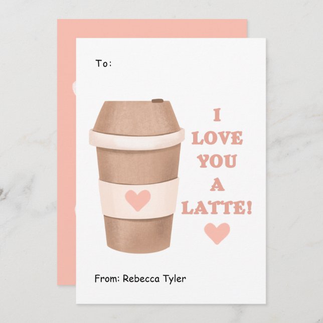 Cartes Pour Fêtes Annuelles Je t'aime une dernière classe de Valentines roses  (Devant / Derrière)