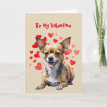 Je t'aime You Cute Chihuahua Chien Saint Valentin