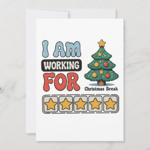 Cartes Pour Fêtes Annuelles Je Travaille Pour Les Vacances De Noël Hiver