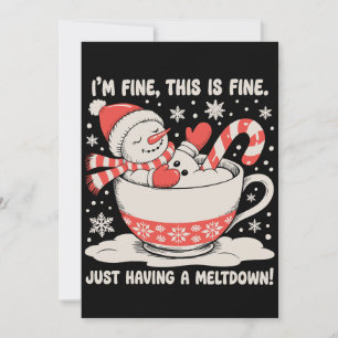 Cartes Pour Fêtes Annuelles Je vais bien, c'est juste un bonhomme de neige qui
