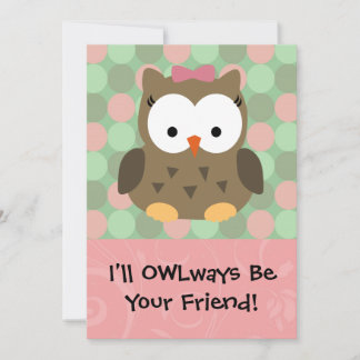 Cartes Pour Fêtes Annuelles Je vais OWLways être votre ami