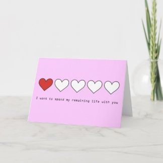 Cartes Pour Fêtes Annuelles Je veux passer le reste de ma vie avec toi