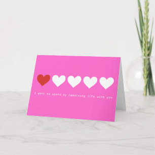 Cartes Pour Fêtes Annuelles Je veux passer le reste de ma vie avec toi