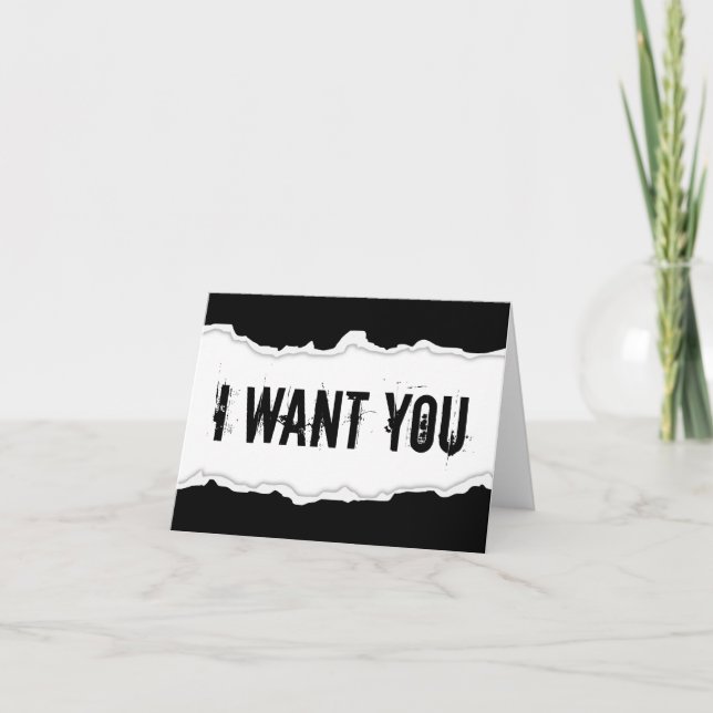 Cartes Pour Fêtes Annuelles je veux que vous paginiez la déchirure (Devant)