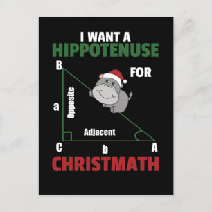 Cartes Pour Fêtes Annuelles Je veux un hippopotame pour Noël Hippopotames mign