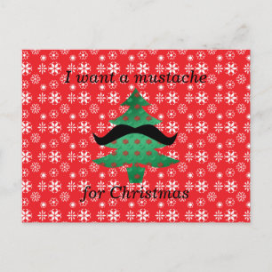 Cartes Pour Fêtes Annuelles Je veux une moustache pour Noël