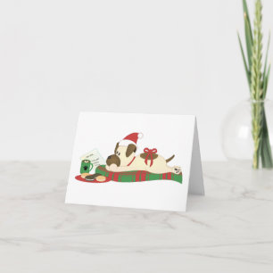 Cartes Pour Fêtes Annuelles Je veux vraiment un chiot pour Noël