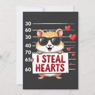 Cartes Pour Fêtes Annuelles Je vole des cœurs Amoureux de hamsters Saint Valen