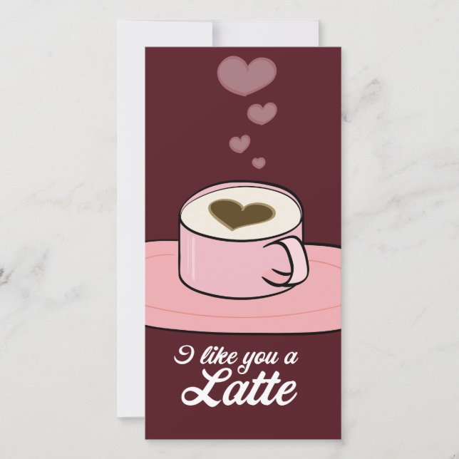 Cartes Pour Fêtes Annuelles Je vous aime un Latte - Valentine (Devant)