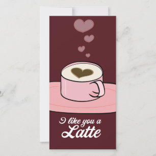 Cartes Pour Fêtes Annuelles Je vous aime un Latte - Valentine
