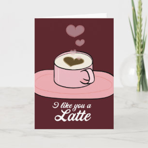Cartes Pour Fêtes Annuelles Je vous aime un Latte - Valentine