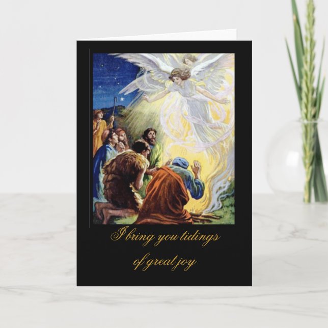 Cartes Pour Fêtes Annuelles Je vous apporte des nouvelles de grande joie (Devant)