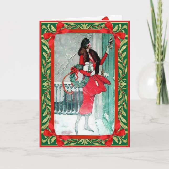 Cartes Pour Fêtes Annuelles Je vous apporte des nouvelles de Noël (Devant)