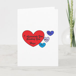 Cartes Pour Fêtes Annuelles Je vous apprécie