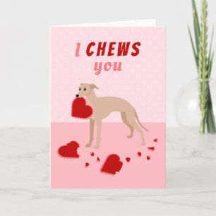 Cartes Pour Fêtes Annuelles Je vous Chews Italien Greyhound Saint-Valentin