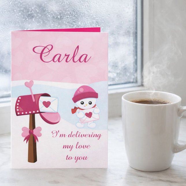 Cartes Pour Fêtes Annuelles Je vous livre mon amour Valentine (Créateur téléchargé)