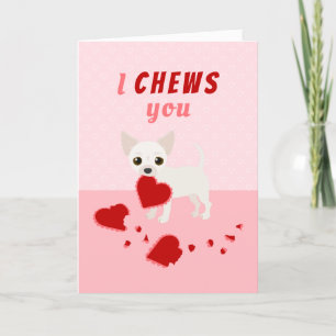 Cartes Pour Fêtes Annuelles Je vous montre Chihuahua Valentine's Day Holiday C