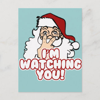 Cartes Pour Fêtes Annuelles Je vous regarde, père Noël drôle