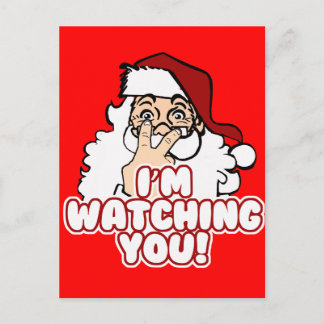 Cartes Pour Fêtes Annuelles Je vous regarde, père Noël drôle